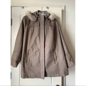 Ava & Viv Wool Duffel Coat Taupe